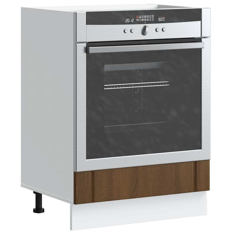 vidaXL Ovenkast Lucca bewerkt hout bruin eikenkleur vidaXL Ovenkast Lucca bewerkt hout bruin eikenkleur afbeelding 1