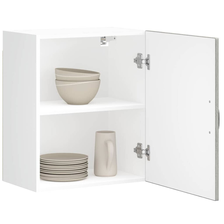 vidaXL Keukenwandkasten 2 st Lucca grijs sonoma bewerkt hout afbeelding 1