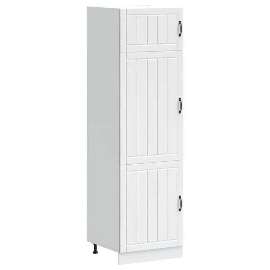 vidaXL Keukenkast Lucca bewerkt hout wit vidaXL Keukenkast Lucca bewerkt hout wit afbeelding 1