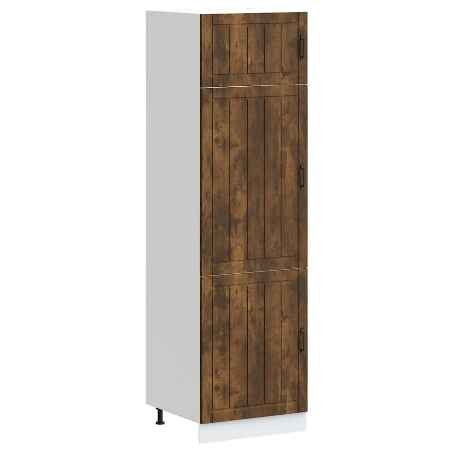vidaXL Keukenkast Lucca bewerkt hout gerookt eikenkleurig vidaXL Keukenkast Lucca bewerkt hout gerookt eikenkleurig afbeelding 1