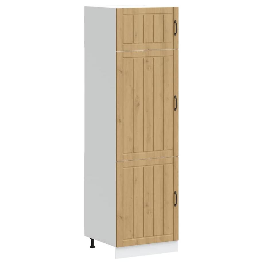 vidaXL Keukenkast Lucca bewerkt hout artisanaal eikenkleur vidaXL Keukenkast Lucca bewerkt hout artisanaal eikenkleur afbeelding 1