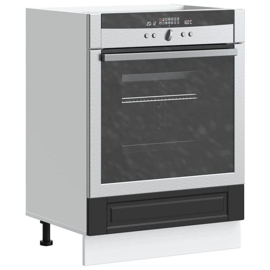 vidaXL Ovenkast "Porto" bewerkt hout zwart afbeelding 1