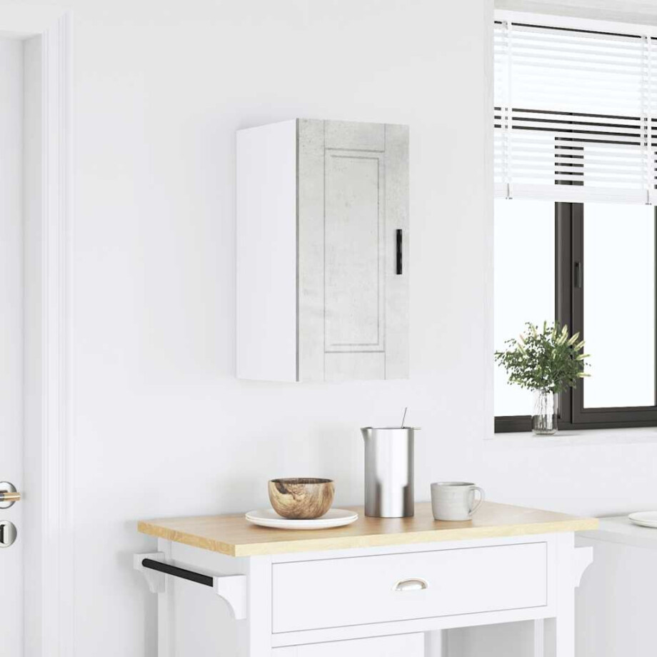 vidaXL Keukenbovenkast Porto bewerkt hout betongrijs afbeelding 1