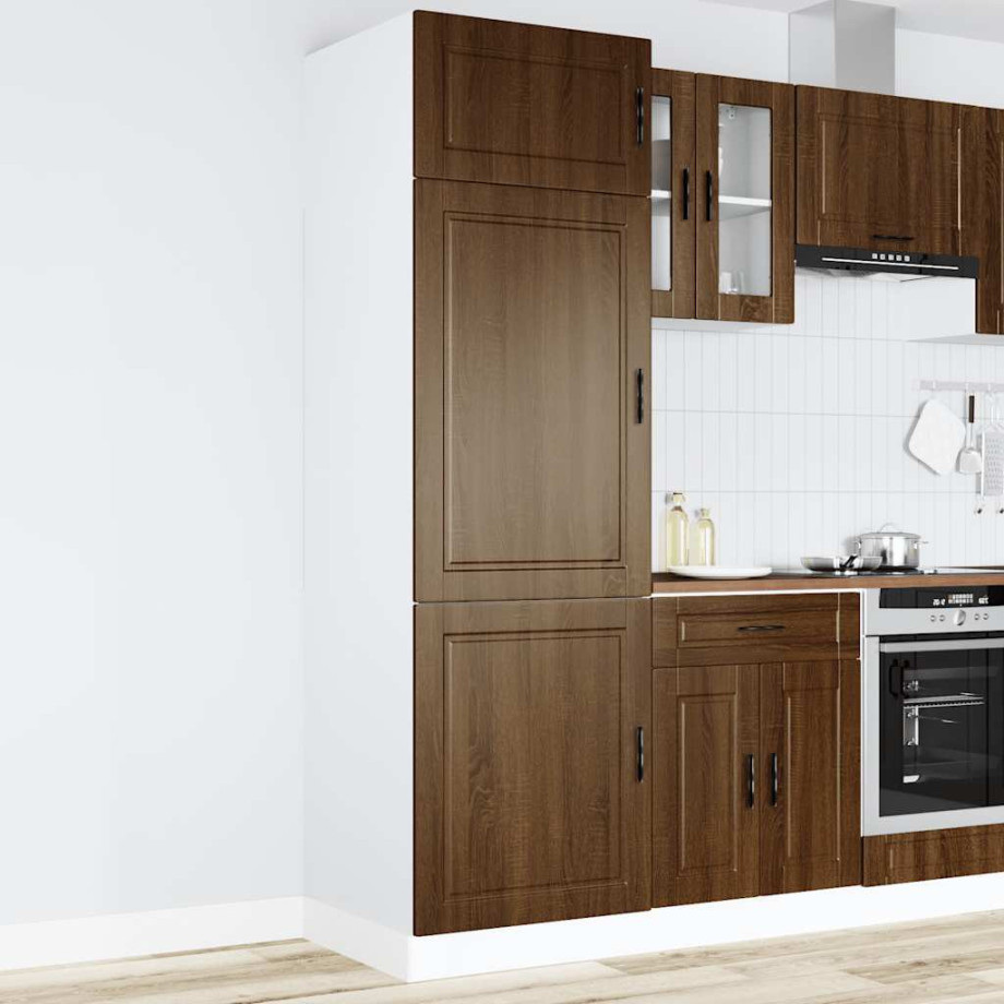 vidaXL Keukenkast Porto bewerkt hout bruin eikenkleur afbeelding 1