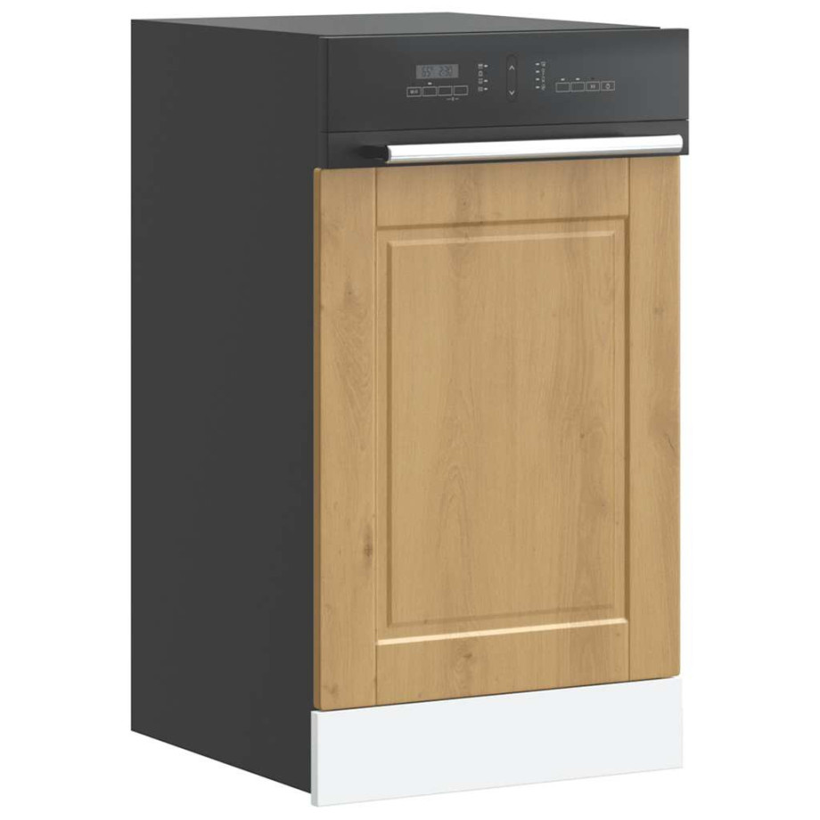 vidaXL Vaatwaspaneel Porto 45x1,5x57 cm bewerkt hout artisanaal eiken afbeelding 1