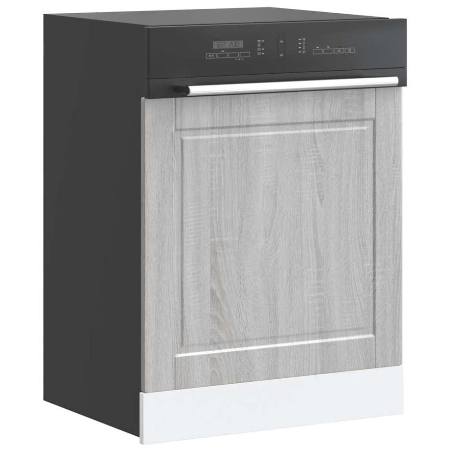 vidaXL Vaatwaspaneel Porto 60x1,5x57cm bewerkt hout grijs sonoma eiken afbeelding 1