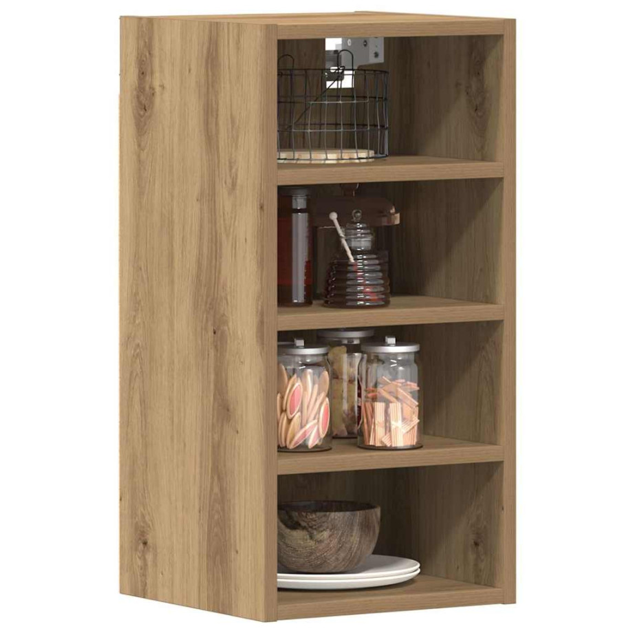 vidaXL Hangkast 30x29,5x60 cm bewerkt hout artisanaal eikenkleur afbeelding 1