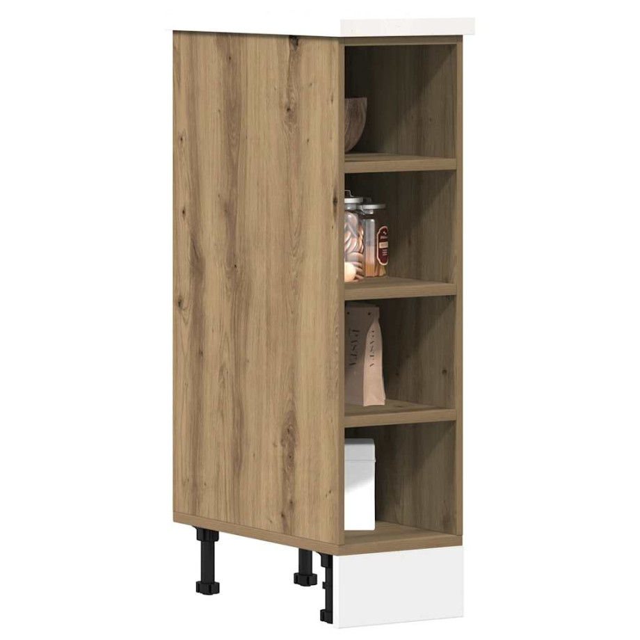 vidaXL Onderkast Riga 20x44,5x81,5 cm bewerkt hout artisanaal eikenkleur afbeelding 1