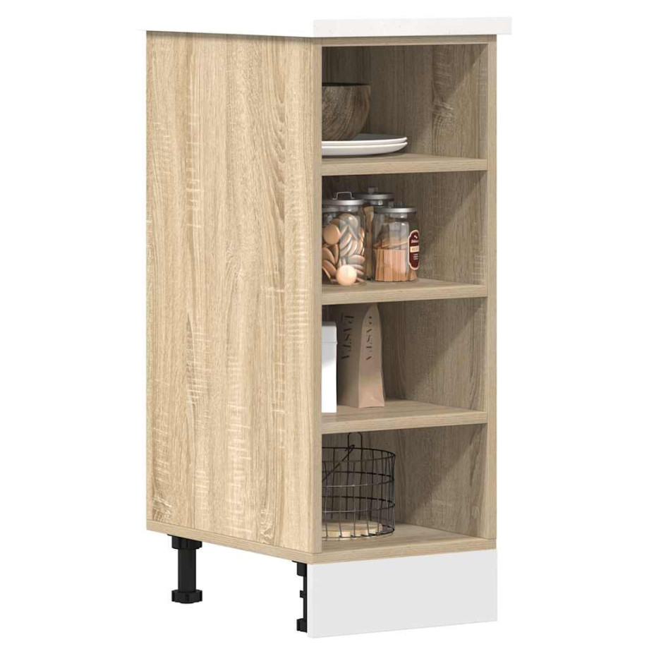 vidaXL Onderkast Riga 30x44,5x81,5 cm bewerkt hout sonoma eikenkleurig vidaXL Onderkast Riga 30x44,5x81,5 cm bewerkt hout sonoma eikenkleurig afbeelding 1