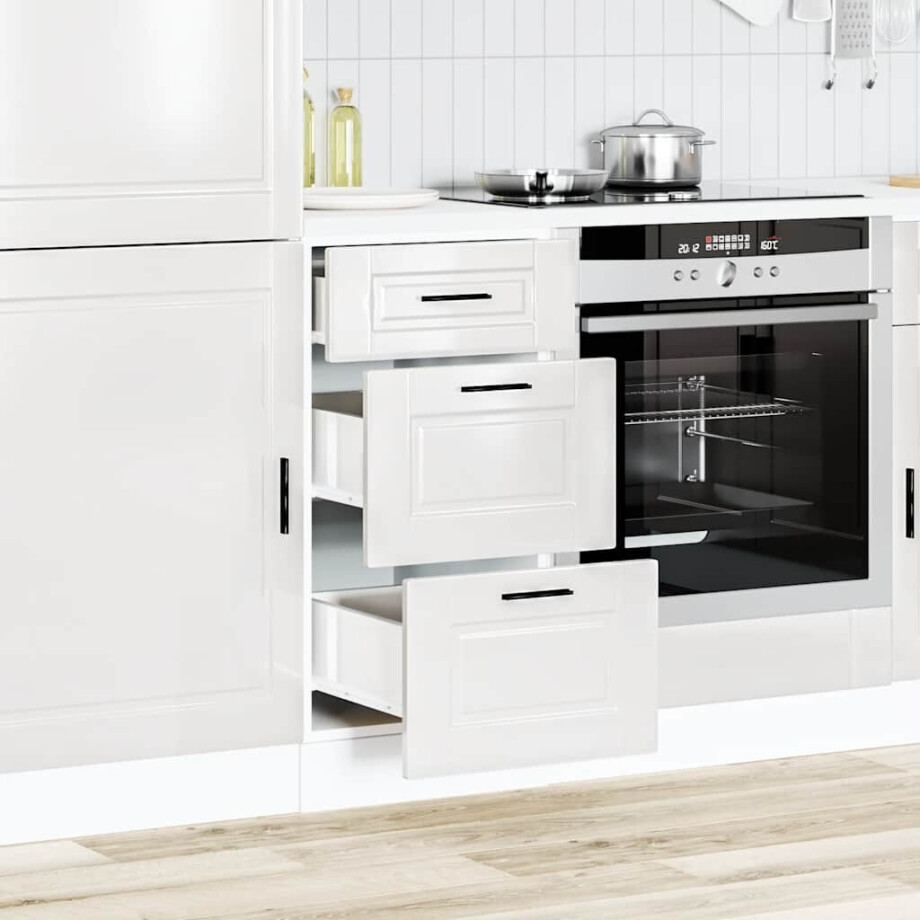 vidaXL Onderkast "Porto" Hoogglans Wit Bewerkt Hout afbeelding 1