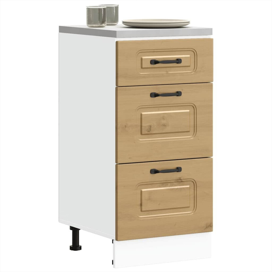 vidaXL Onderkast Kalmar bewerkt hout artisanaal eikenkleur afbeelding 1