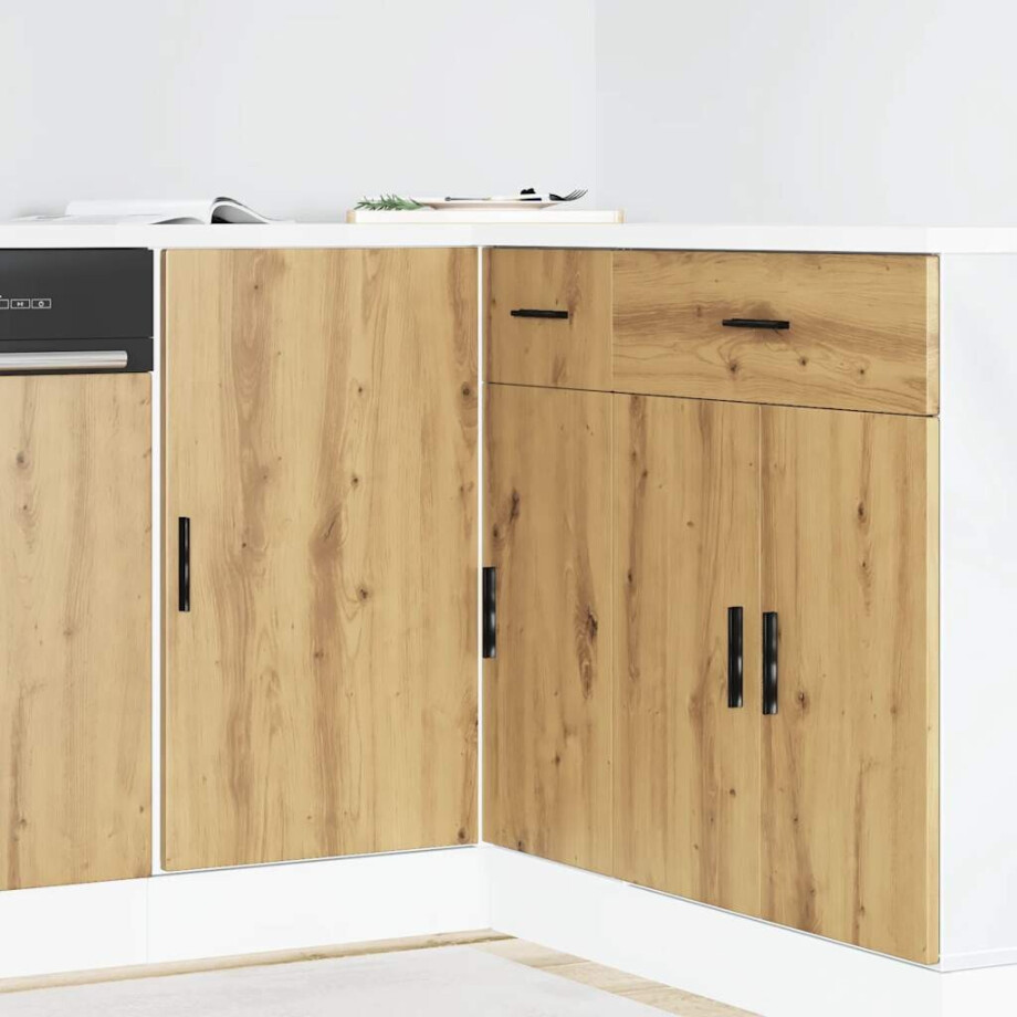 vidaXL Onderkast Lyon bewerkt hout artisanaal eikenkleur vidaXL Onderkast Lyon bewerkt hout artisanaal eikenkleur afbeelding 1