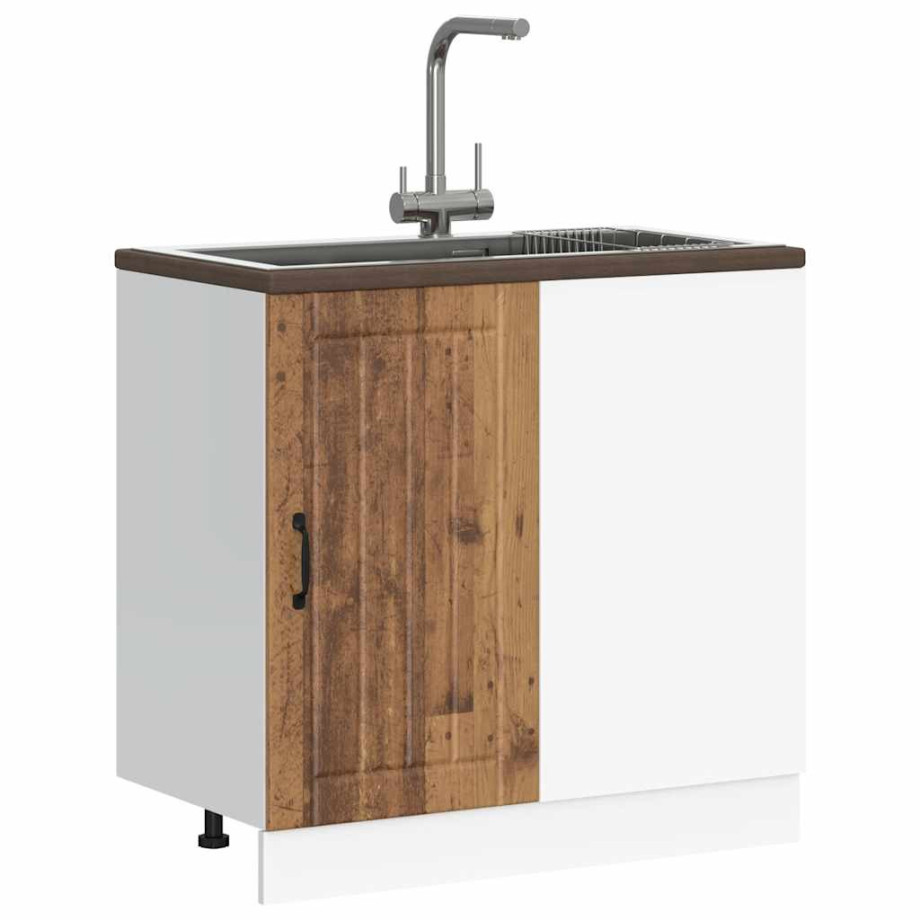vidaXL Onderkast Lucca bewerkt hout oud houtkleurig afbeelding 1