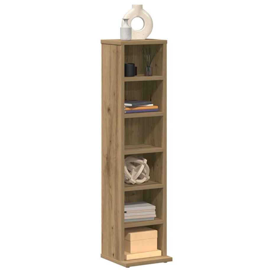 vidaXL Cd-kast 21x20x88 cm bewerkt hout artisanaal eikenkleurig vidaXL Cd-kast 21x20x88 cm bewerkt hout artisanaal eikenkleurig afbeelding 1
