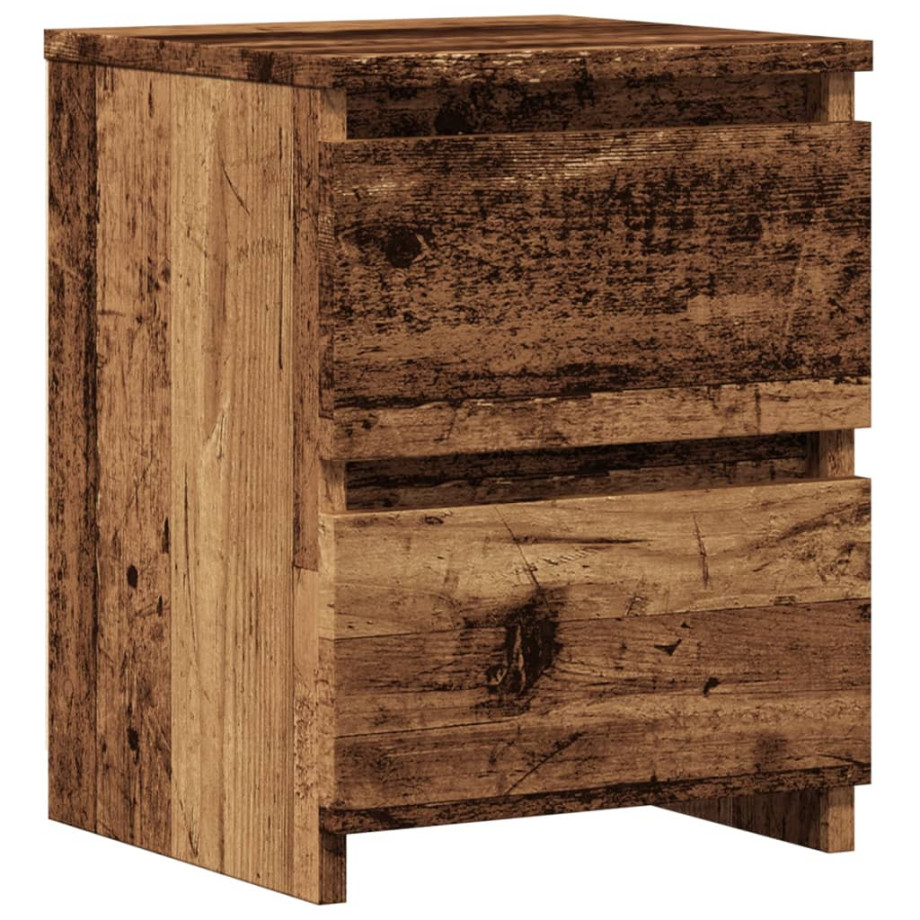 vidaXL Nachtkastje 30x30x40 cm bewerkt hout oud houtkleurig vidaXL Nachtkastje 30x30x40 cm bewerkt hout oud houtkleurig afbeelding 1