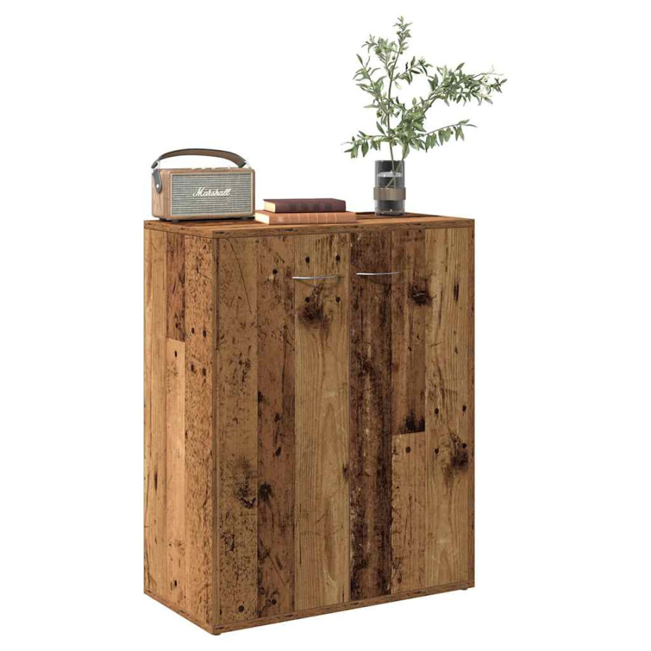 vidaXL Dressoir 60x30x75 cm bewerkt hout oud houtkleurig afbeelding 1