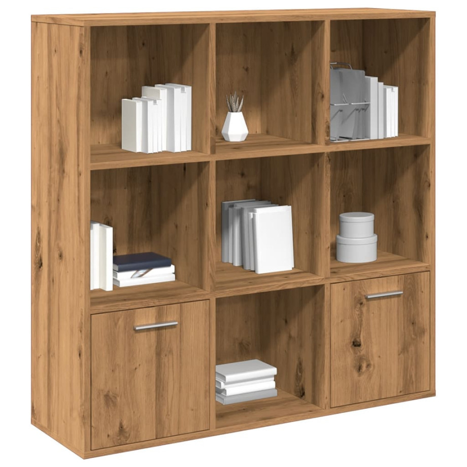 vidaXL Boekenkast 98x29x97,5 cm bewerkt hout artisanaal eikenkleur afbeelding 1