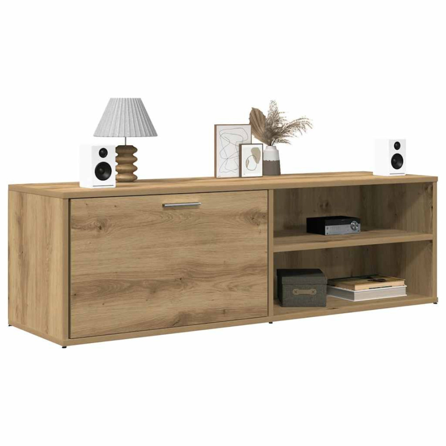 vidaXL Tv-meubel 120x34x37 cm bewerkt hout artisanaal eikenkleur afbeelding 1