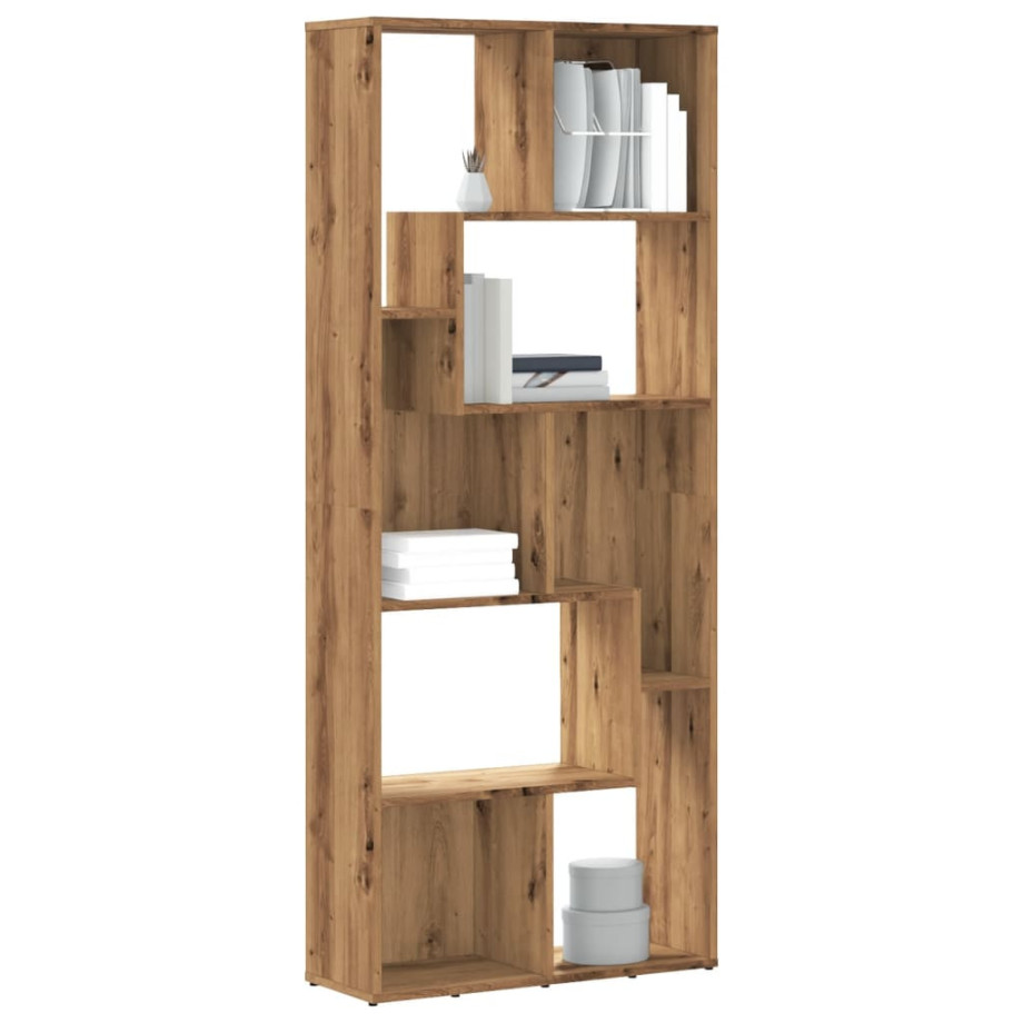 vidaXL Boekenkast Artisan Eiken 67x24x161 cm Bewerkt Hout afbeelding 1