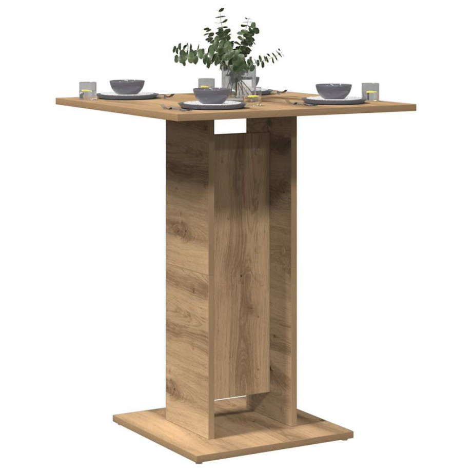 vidaXL Bistrotafel 60x60x75 cm spaanplaat artisanaal eikenkleurig vidaXL Bistrotafel 60x60x75 cm spaanplaat artisanaal eikenkleurig afbeelding 1
