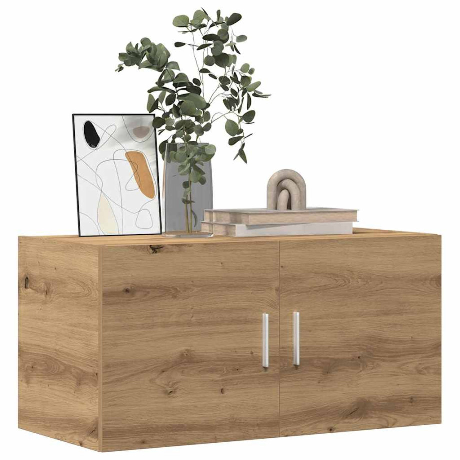 vidaXL Wandkast 80x39x40 cm bewerkt hout artisanaal eikenkleurig afbeelding 1