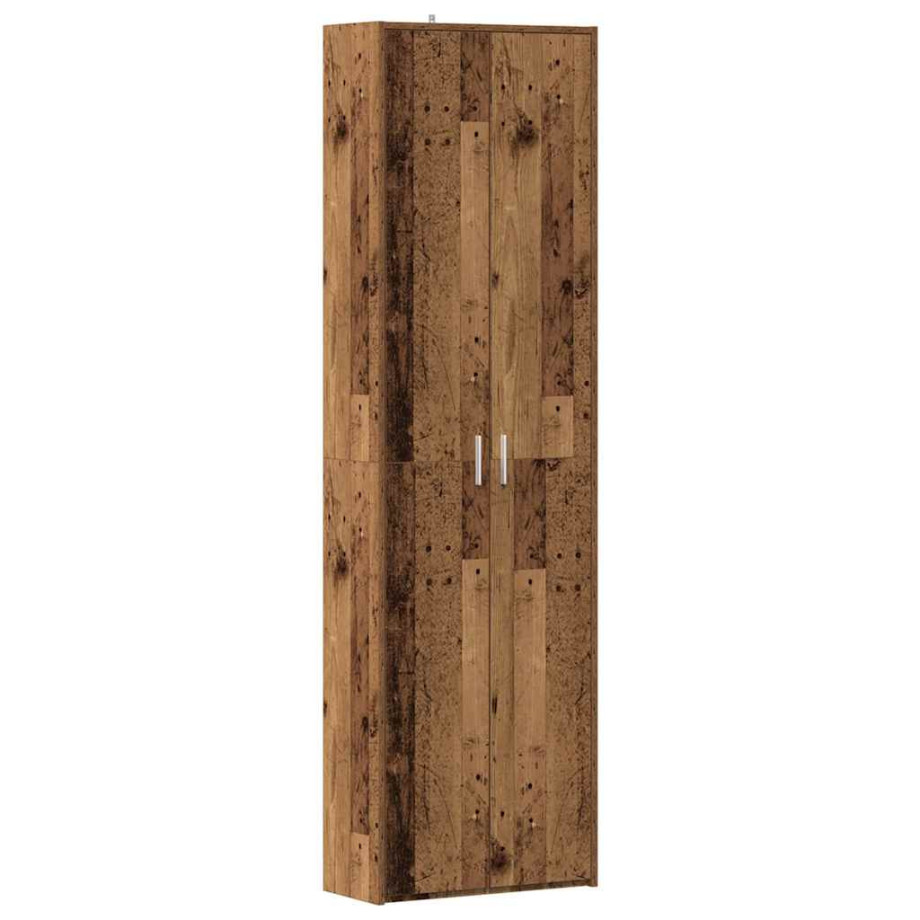 vidaXL Gangkast 55x25x189 cm bewerkt hout oud houtkleurig afbeelding 1