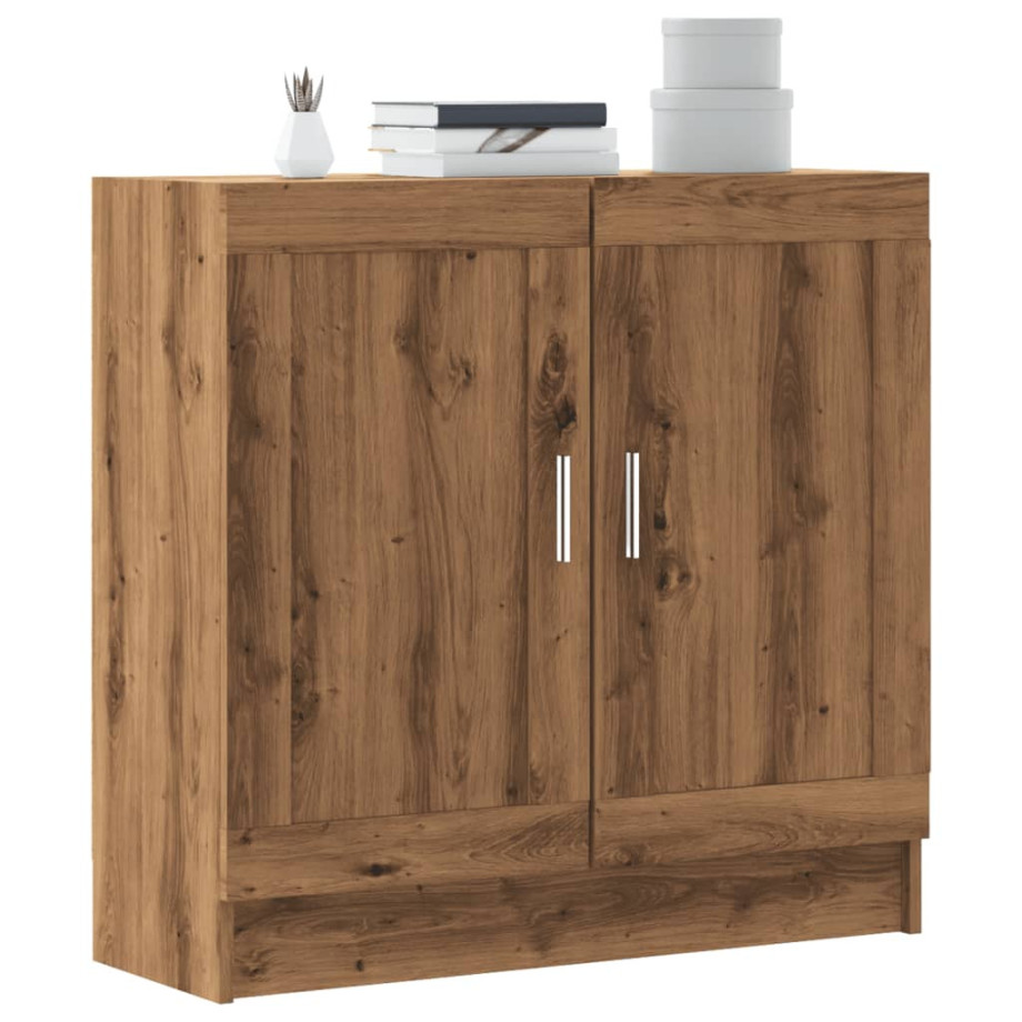 vidaXL Boekenkast 82,5x30,5x80 cm bewerkt hout artisanaal eikenkleurig afbeelding 1