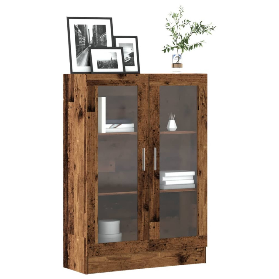 vidaXL Boekenkast 82,5x30,5x115 cm bewerkt hout oud houtkleurig vidaXL Boekenkast 82,5x30,5x115 cm bewerkt hout oud houtkleurig afbeelding 1