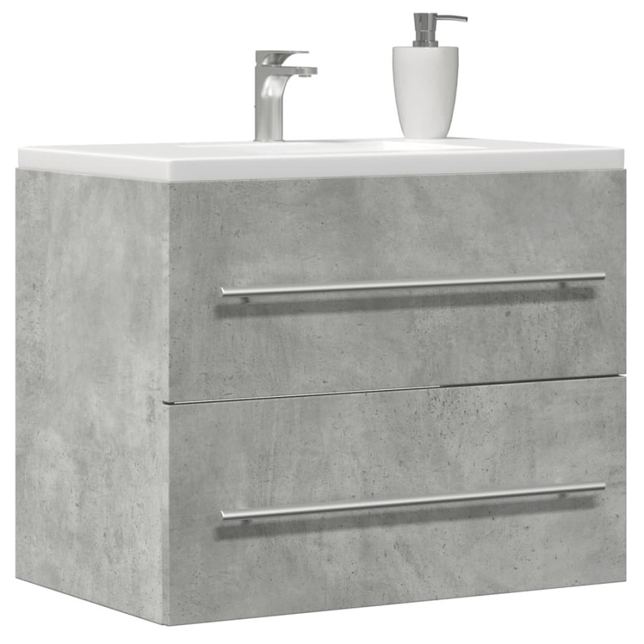 vidaXL Wastafelkast 60x38,5x48 cm spaanplaat betongrijs afbeelding 1