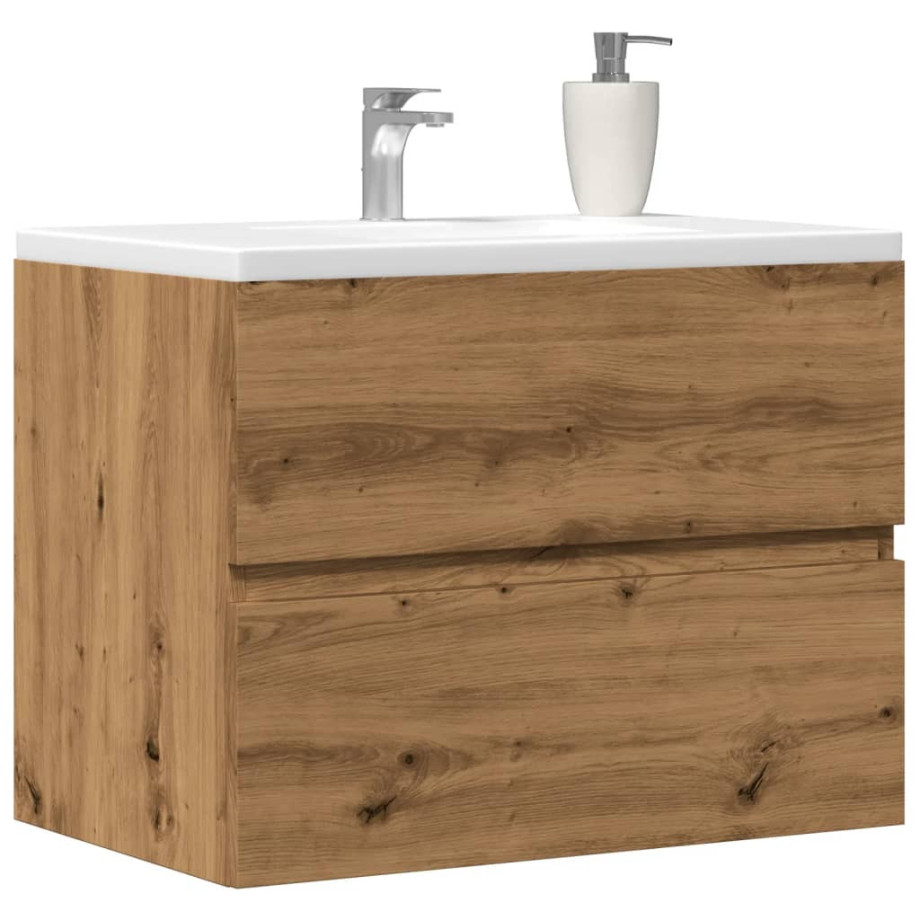 vidaXL Badkamerkast 60x38,5x45 cm bewerkt hout artisanaal eikenkleurig vidaXL Badkamerkast 60x38,5x45 cm bewerkt hout artisanaal eikenkleurig afbeelding 1