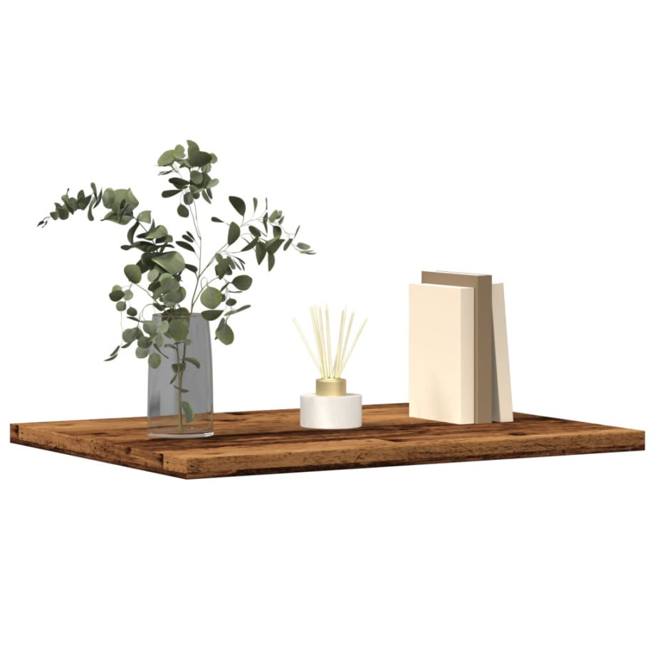 vidaXL Wandschappen 4 st 40x30x1,5 cm bewerkt hout oud houtkleurig afbeelding 1