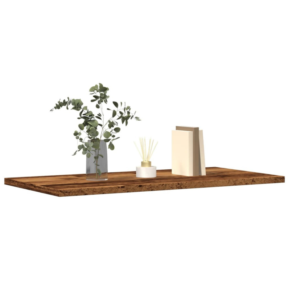 vidaXL Wandschappen 4 st 60x30x1,5 cm bewerkt hout oud houtkleurig afbeelding 1