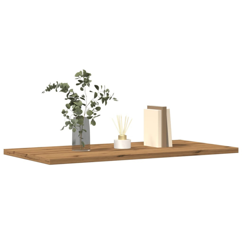 vidaXL Wandschappen 4 st 60x30x1,5 cm bewerkt hout artisanaal eiken vidaXL Wandschappen 4 st 60x30x1,5 cm bewerkt hout artisanaal eiken afbeelding 1