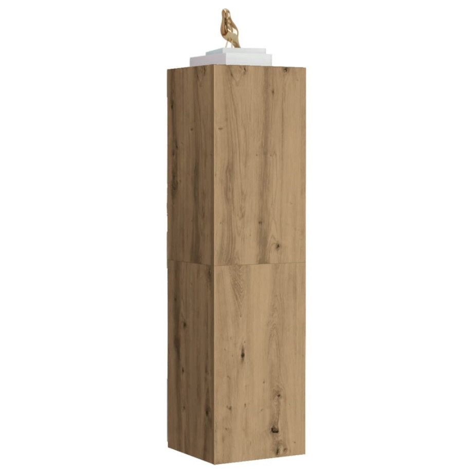vidaXL Tv-meubel 30,5x30x110 cm bewerkt hout artisanaal eikenkleur vidaXL Tv-meubel 30,5x30x110 cm bewerkt hout artisanaal eikenkleur afbeelding 1