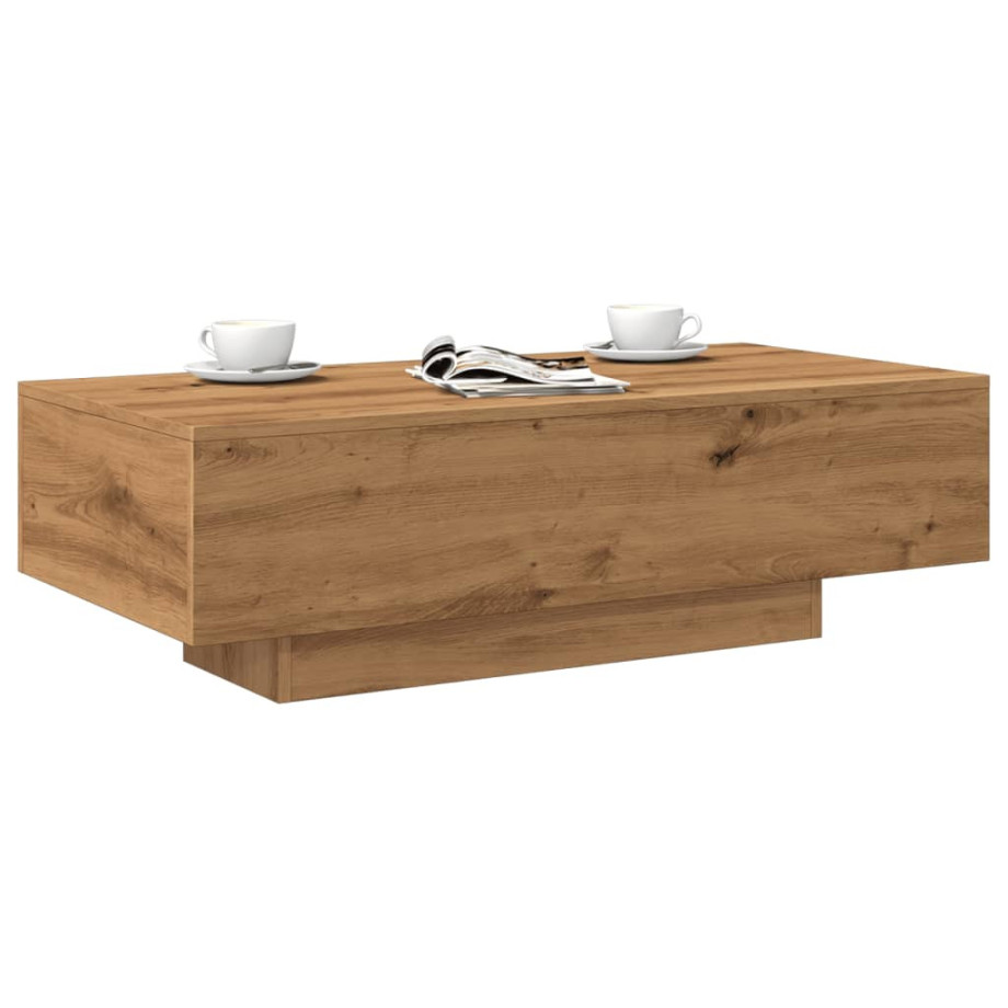 vidaXL Salontafel 100x49,5x31 cm bewerkt hout artisanaal eikenkleur afbeelding 1