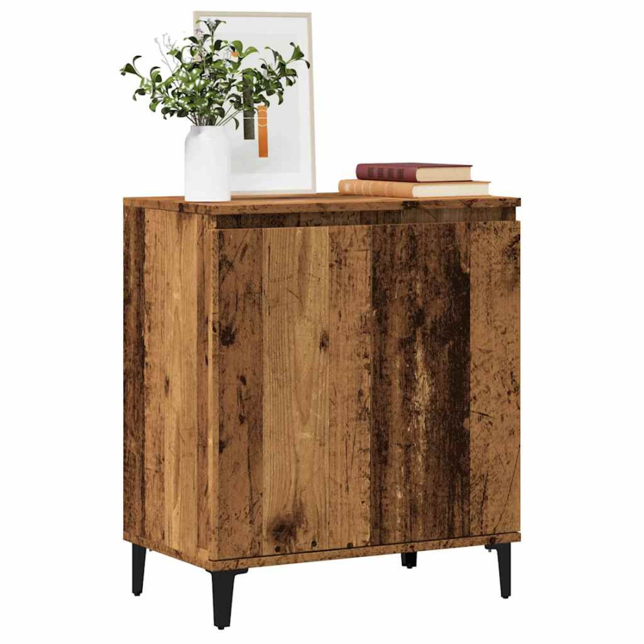 vidaXL Dressoir 60x35x70 cm bewerkt hout oud houtkleurig vidaXL Dressoir 60x35x70 cm bewerkt hout oud houtkleurig afbeelding 1