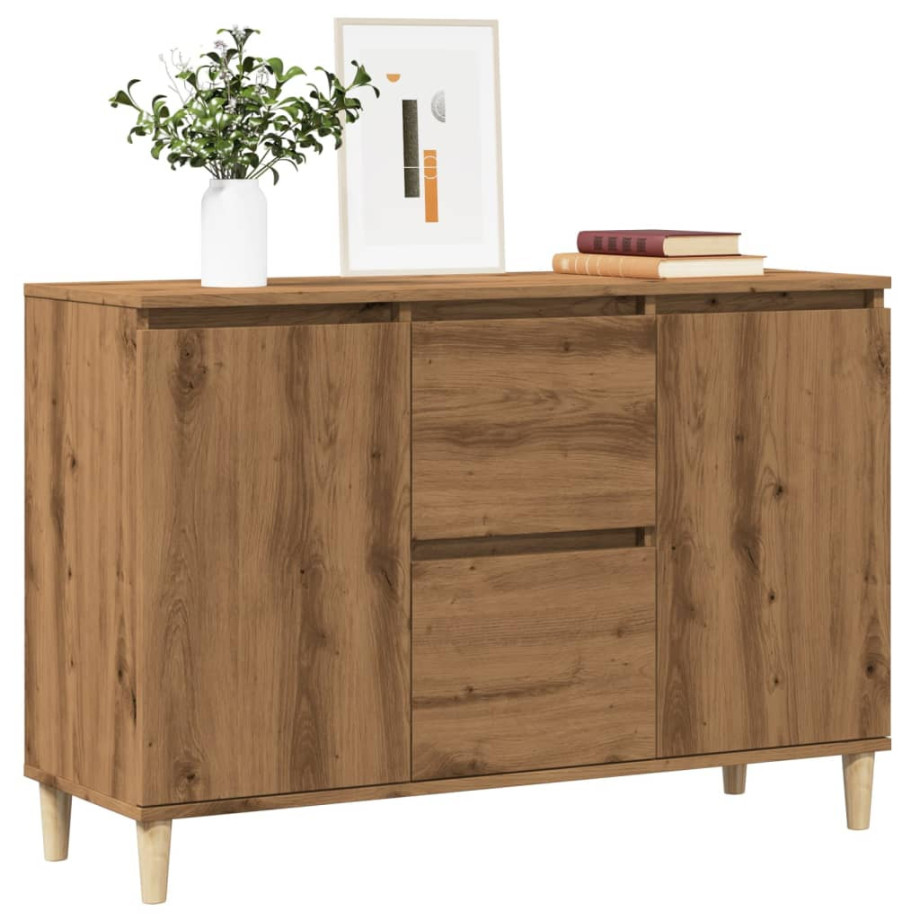 vidaXL Dressoir 102x35x70 cm bewerkt hout artisanaal eikenkleurig afbeelding 1
