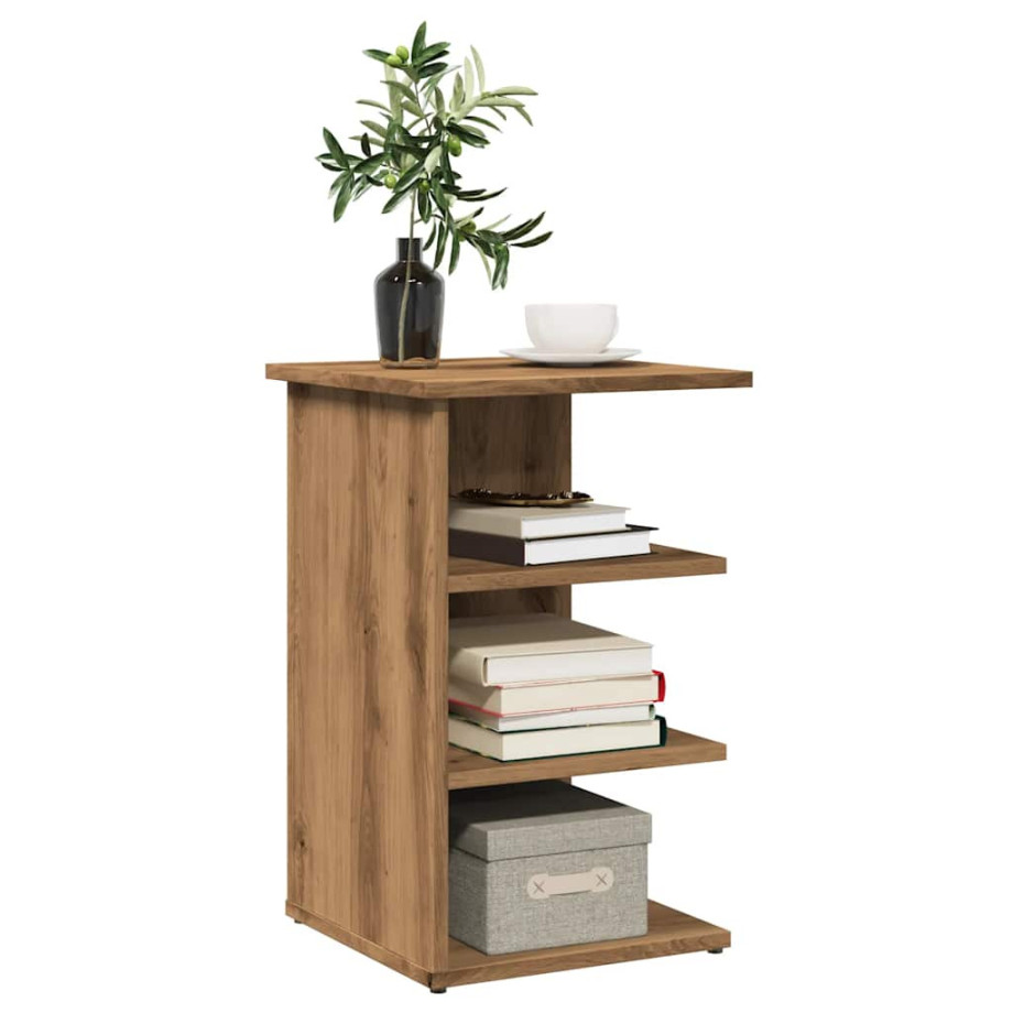 vidaXL Dressoir 35x35x55 cm bewerkt hout artisanaal eikenkleur afbeelding 1