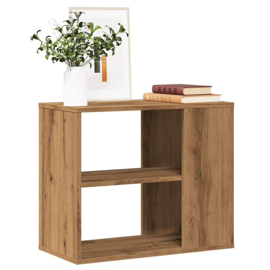 vidaXL Bijzetkast 60x30x50 cm bewerkt hout artisanaal eikenkleur vidaXL Bijzetkast 60x30x50 cm bewerkt hout artisanaal eikenkleur afbeelding 1