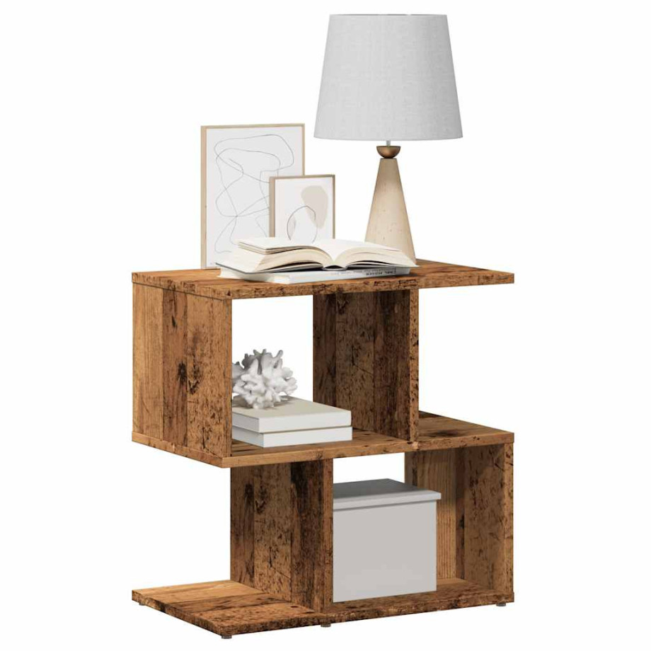 vidaXL Nachtkastje 50x30x51,5 cm bewerkt hout oud houtkleurig vidaXL Nachtkastje 50x30x51,5 cm bewerkt hout oud houtkleurig afbeelding 1
