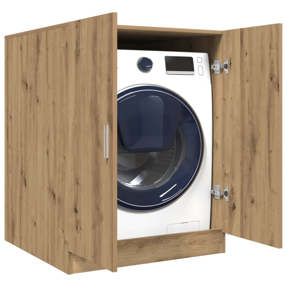 vidaXL Wasmachinekast 70,5x71,5x91,5 cm artisanaal eikenkleurig afbeelding 1
