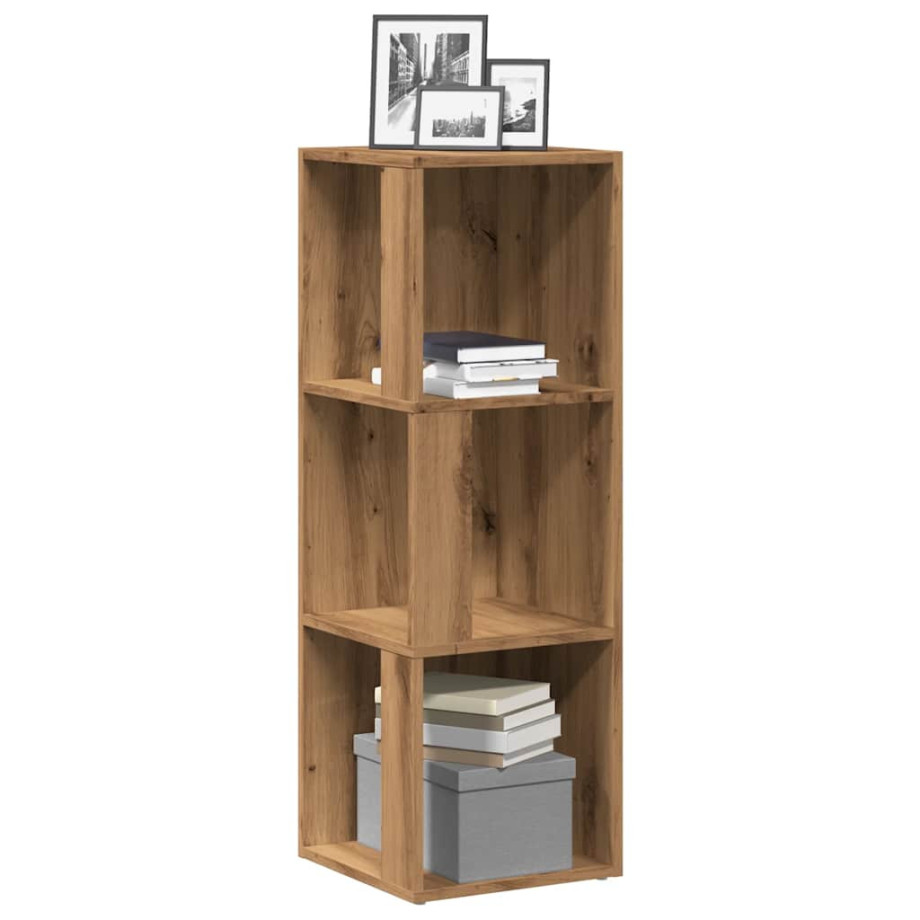 vidaXL Hoekkast 33x33x100 cm bewerkt hout artisanaal eikenkleur vidaXL Hoekkast 33x33x100 cm bewerkt hout artisanaal eikenkleur afbeelding 1