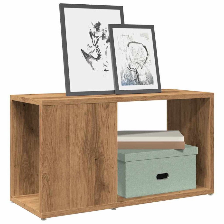 vidaXL Tv-meubel 60x24x32 cm bewerkt hout artisanaal eikenkleur afbeelding 1