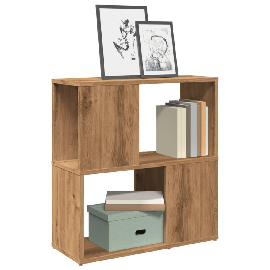 vidaXL Boekenkast 60x24x63 cm bewerkt hout artisanaal eikenkleur afbeelding 1