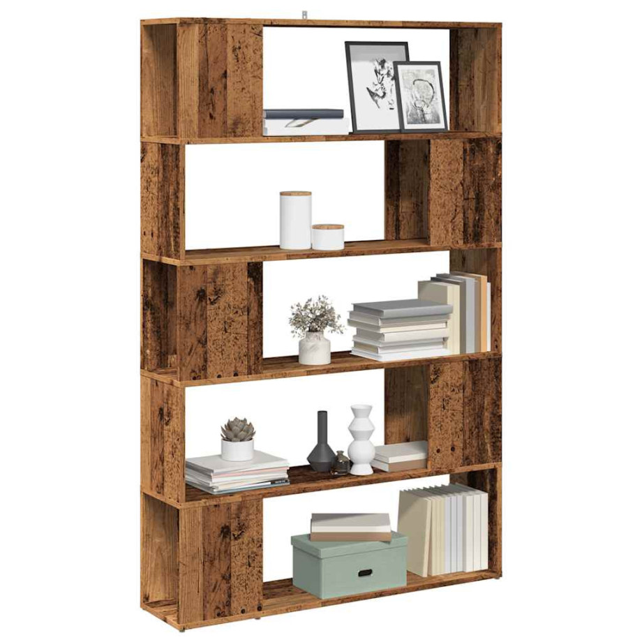 vidaXL Boekenkast/kamerscherm 100x24x155 cm oud houtkleurig afbeelding 1