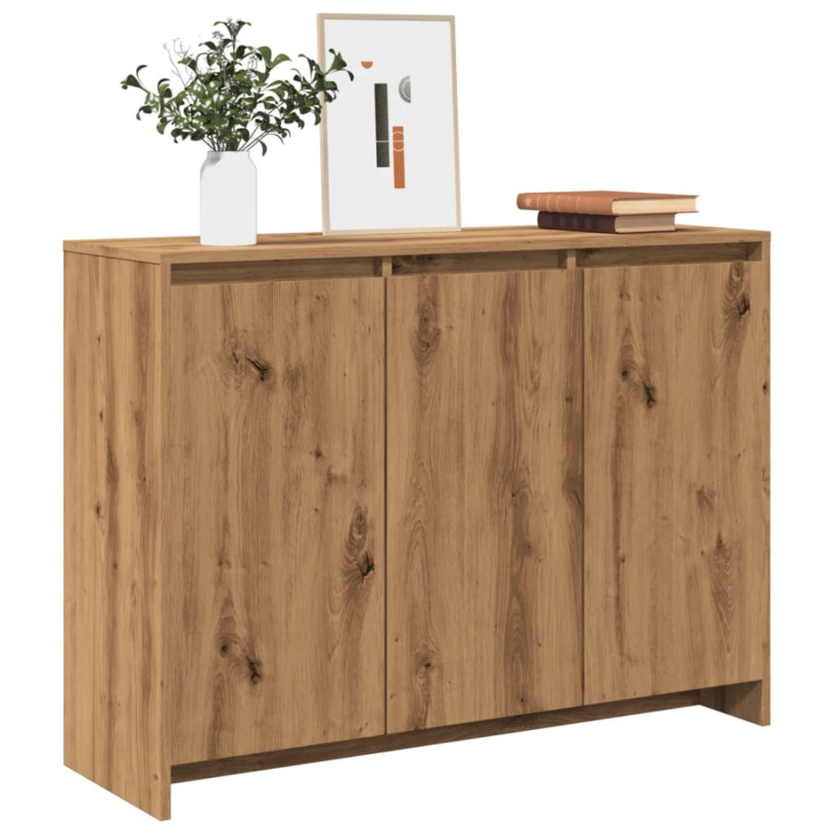 vidaXL Dressoir 102x33x75 cm bewerkt hout artisanaal eikenkleurig afbeelding 1