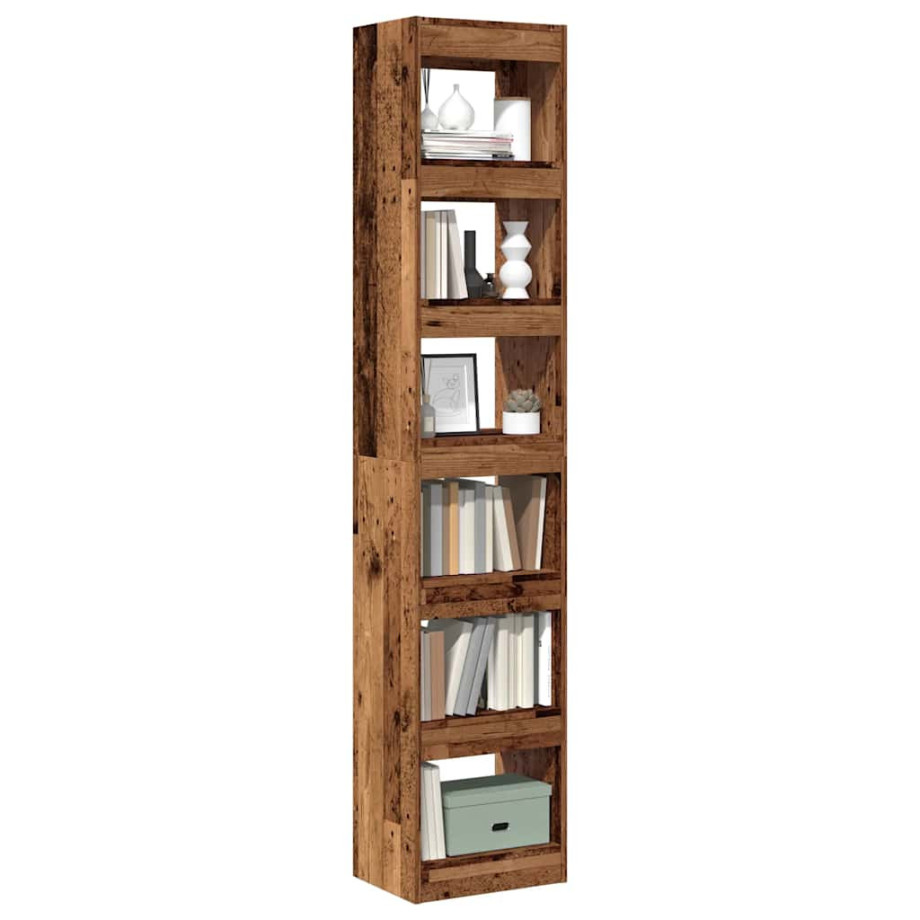 vidaXL Boekenkast/kamerscherm 40x30x198 cm oud houtkleurig afbeelding 1