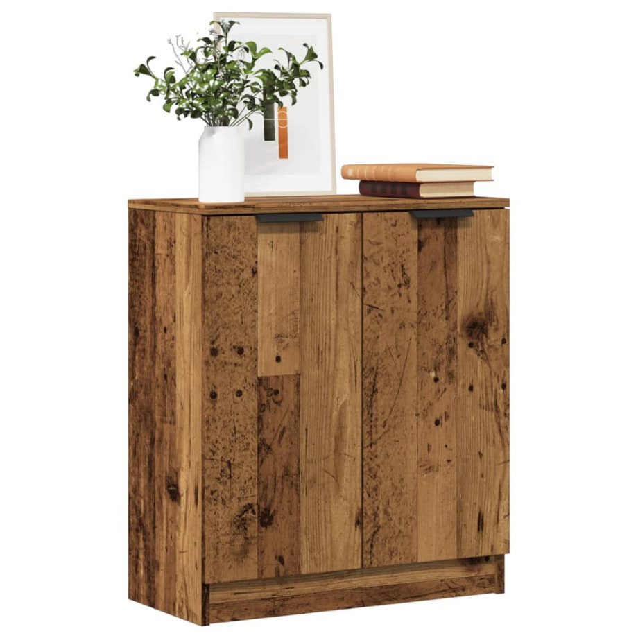 vidaXL Dressoir 60x30x70 cm bewerkt hout oud houtkleurig vidaXL Dressoir 60x30x70 cm bewerkt hout oud houtkleurig afbeelding 1