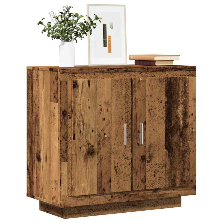 vidaXL Dressoir 80x40x75 cm bewerkt hout oud houtkleurig afbeelding 1