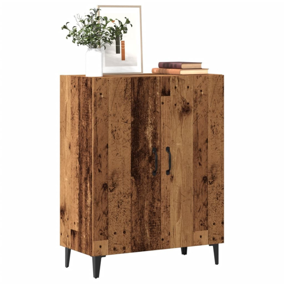 vidaXL Dressoir 70x34x90 cm bewerkt hout oud houtkleurig afbeelding 1
